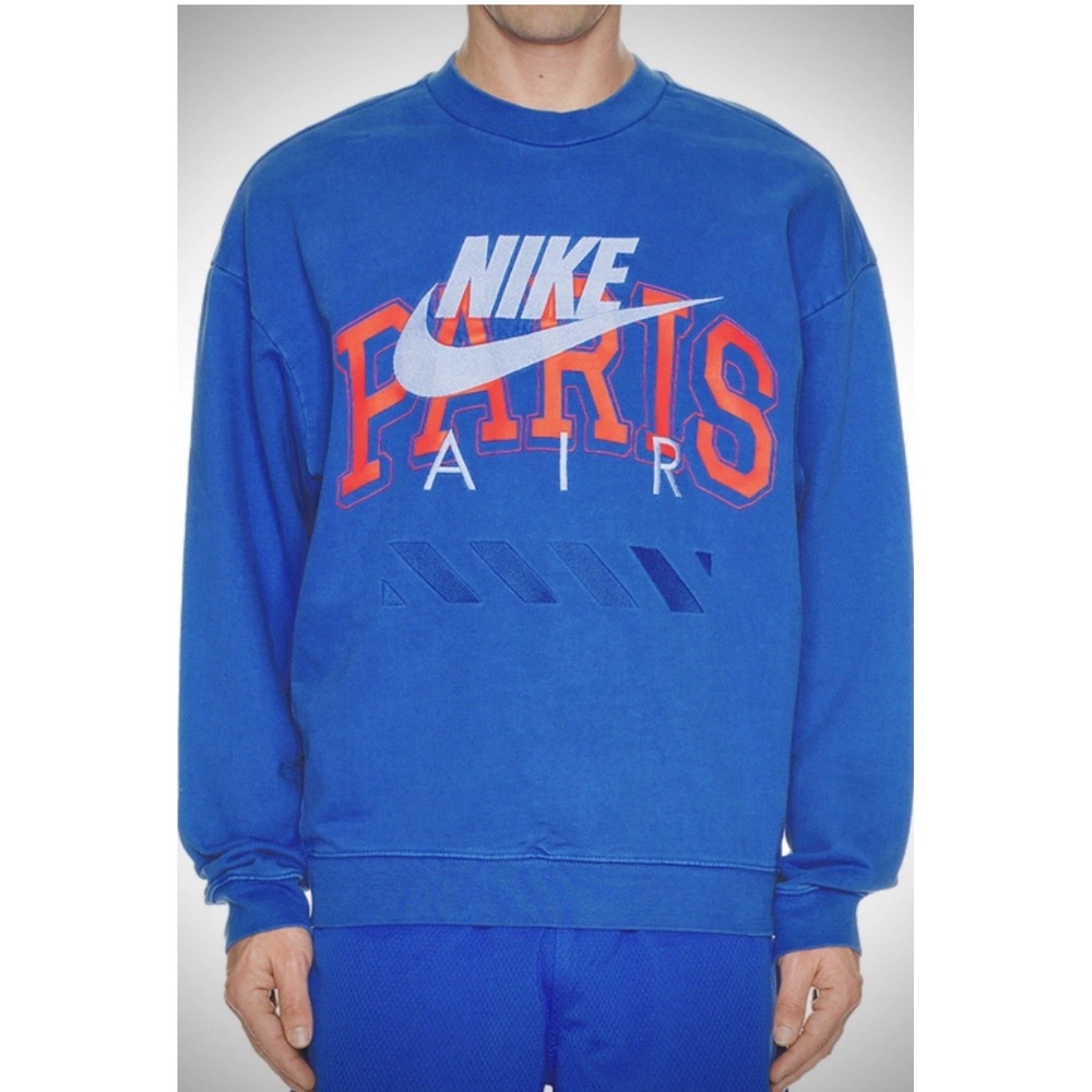 NEW Nike Air Oversized Crew Neck Heavy Sweatshirt Men's Small Paris Embroidered